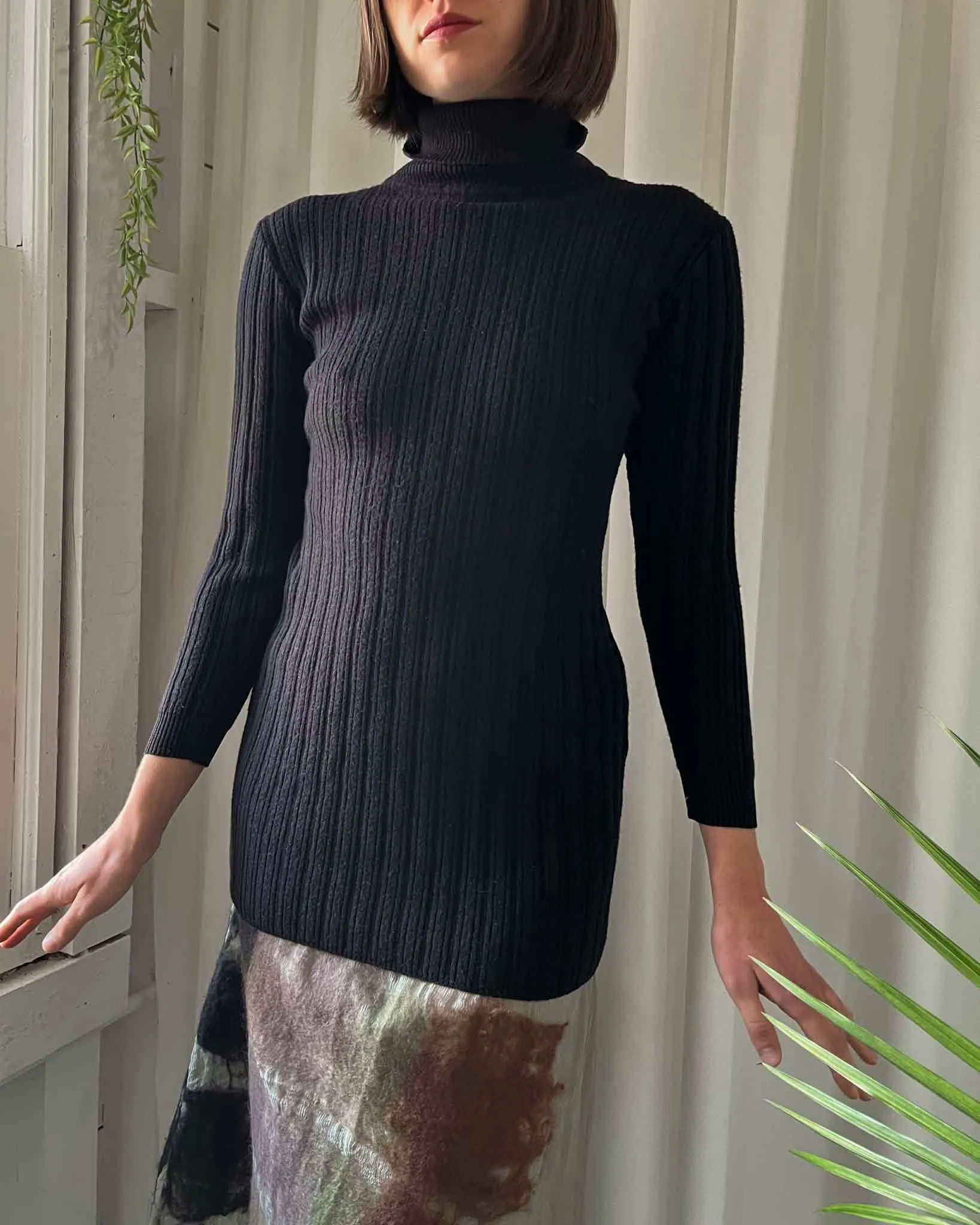 90s Versace Turtleneck Sweater | XS-S