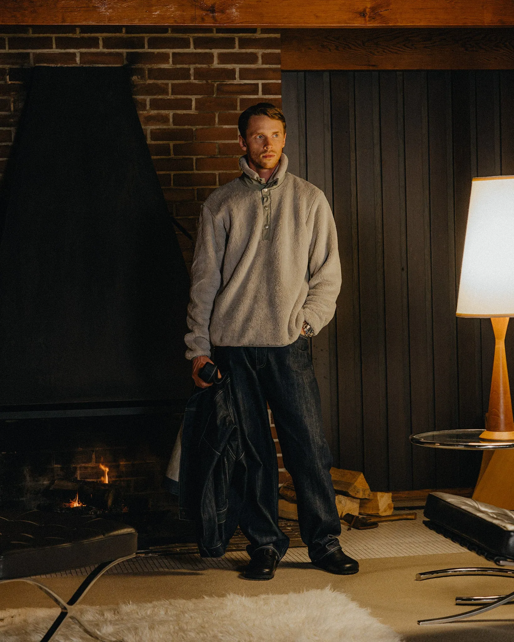 Alpine Pullover - Polartec® High Loft™ Fleece Stone