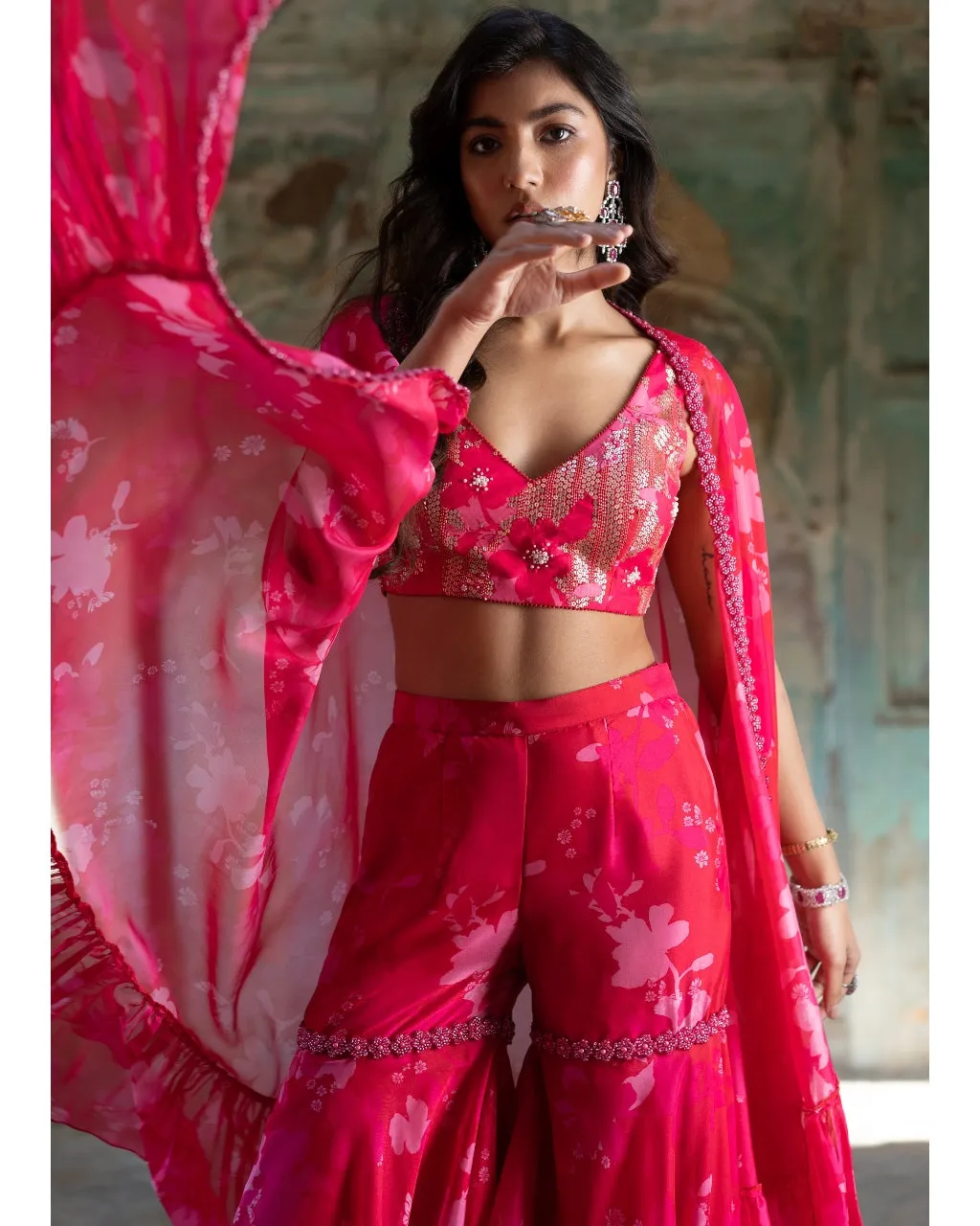 Bagh Peony Cape Set