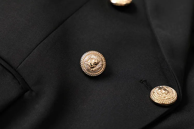 BerriesJam - 2024 Solid Color Multi Buttons Casual Elegant Short Coat