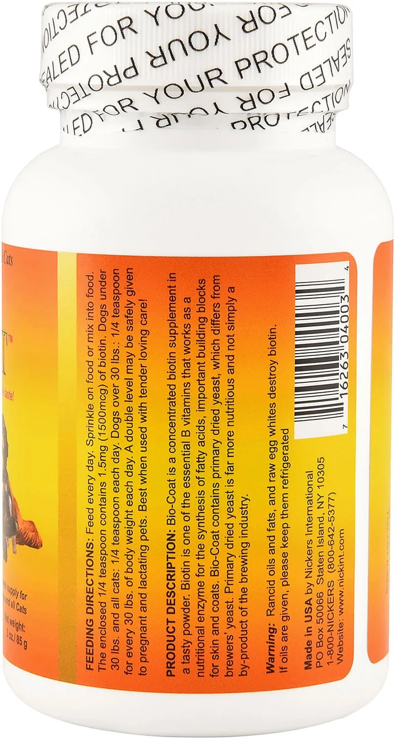 Bio-Coat Biotin Supplement for Dogs & Cats