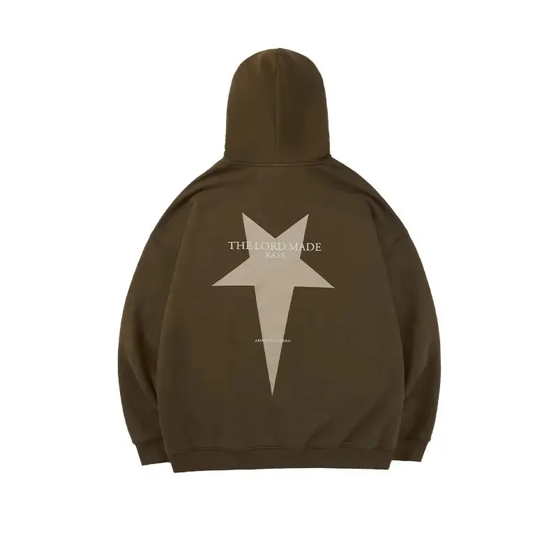Black Friday Joskaa Star Graphic Hoodies Women Kpop Long Sleeve Oversized High Streetwear Korean Fashion Pullover Casual Couples Clothes