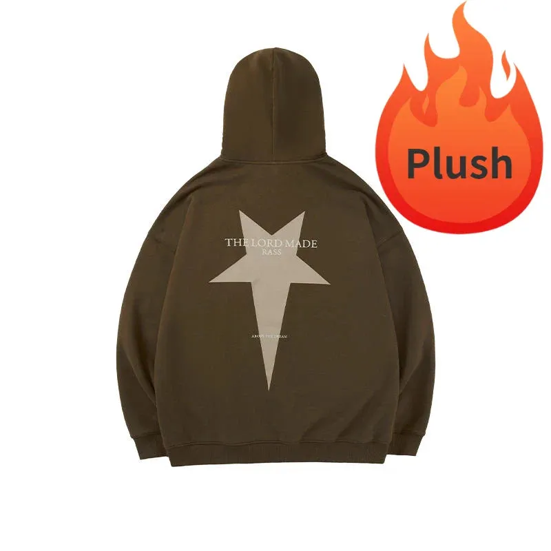 Black Friday Joskaa Star Graphic Hoodies Women Kpop Long Sleeve Oversized High Streetwear Korean Fashion Pullover Casual Couples Clothes