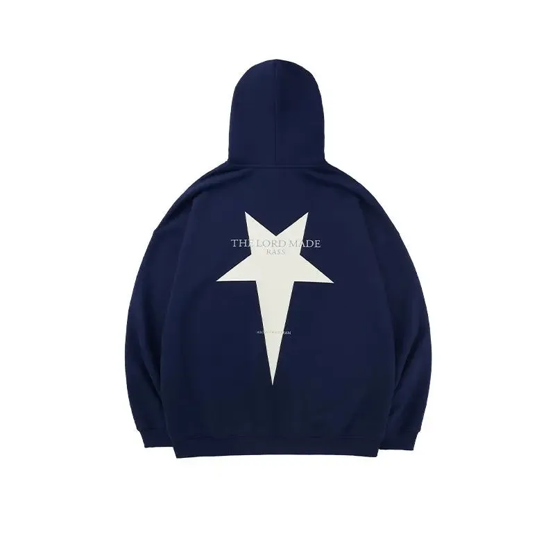 Black Friday Joskaa Star Graphic Hoodies Women Kpop Long Sleeve Oversized High Streetwear Korean Fashion Pullover Casual Couples Clothes