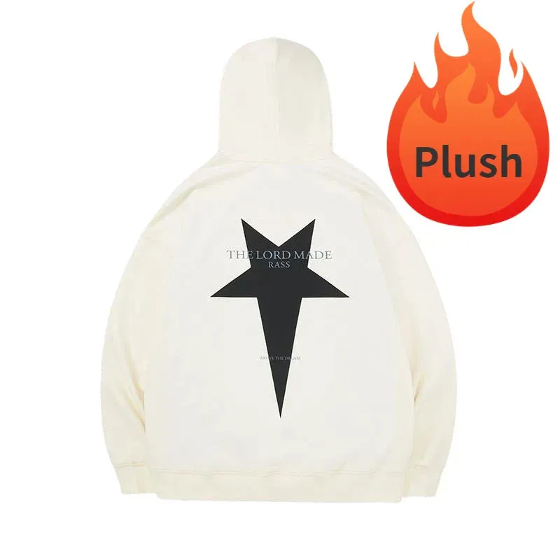 Black Friday Joskaa Star Graphic Hoodies Women Kpop Long Sleeve Oversized High Streetwear Korean Fashion Pullover Casual Couples Clothes