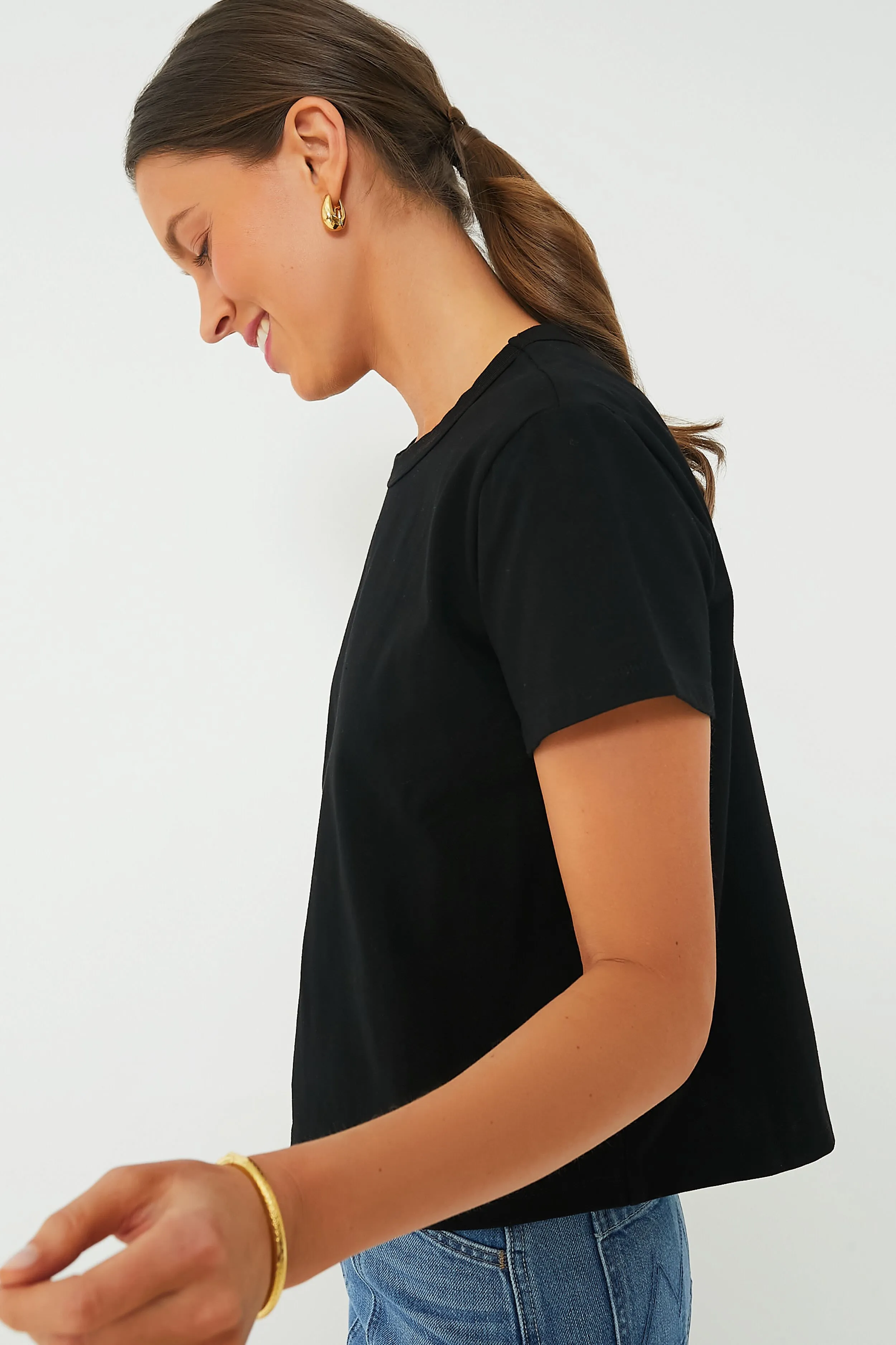 Black Parker Classic Fit Tee