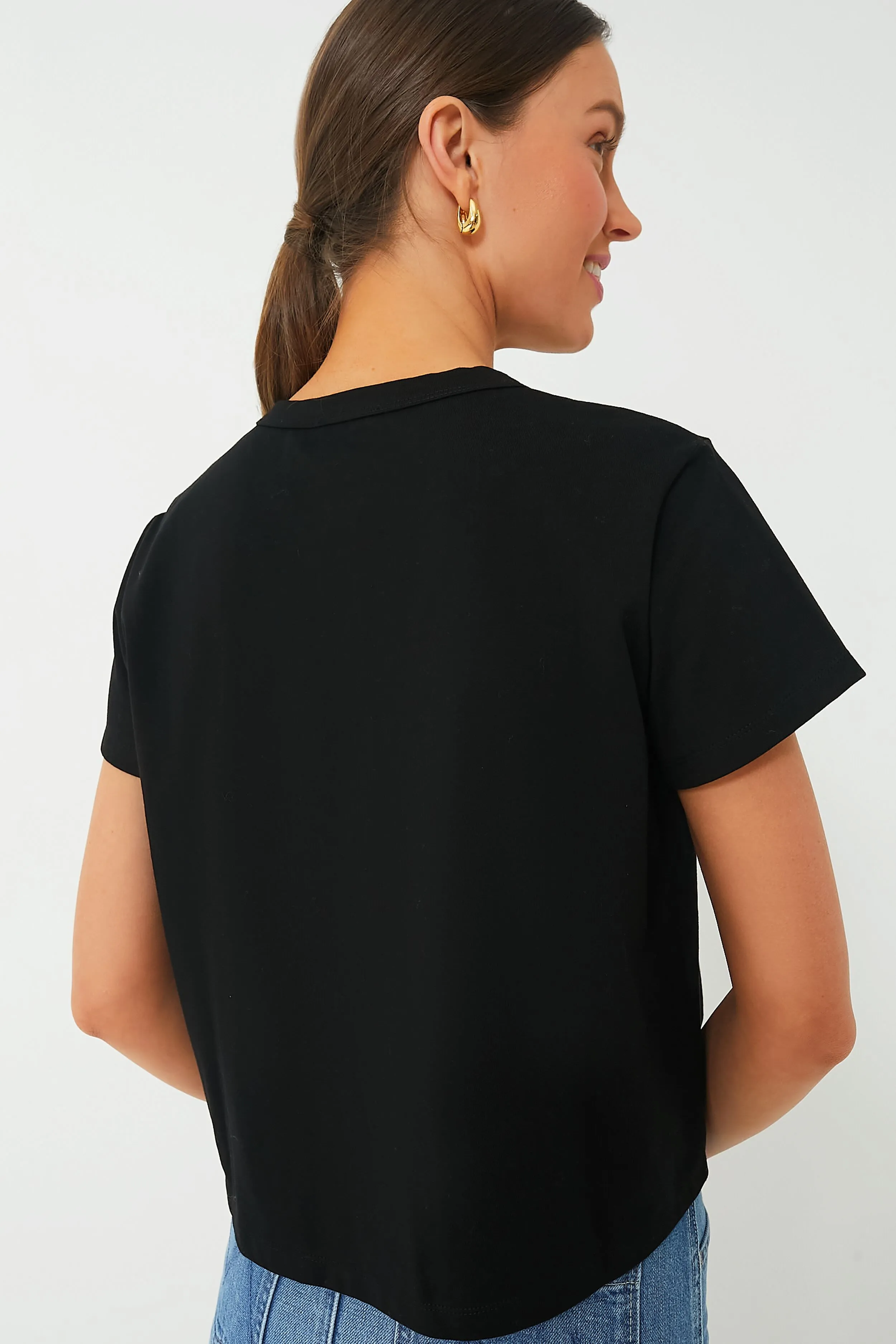 Black Parker Classic Fit Tee