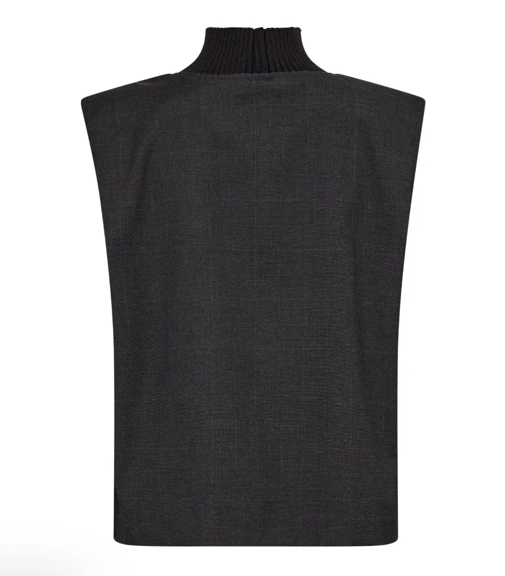 Co'Couture KayaCC Rib Turtleneck Vest Antracit