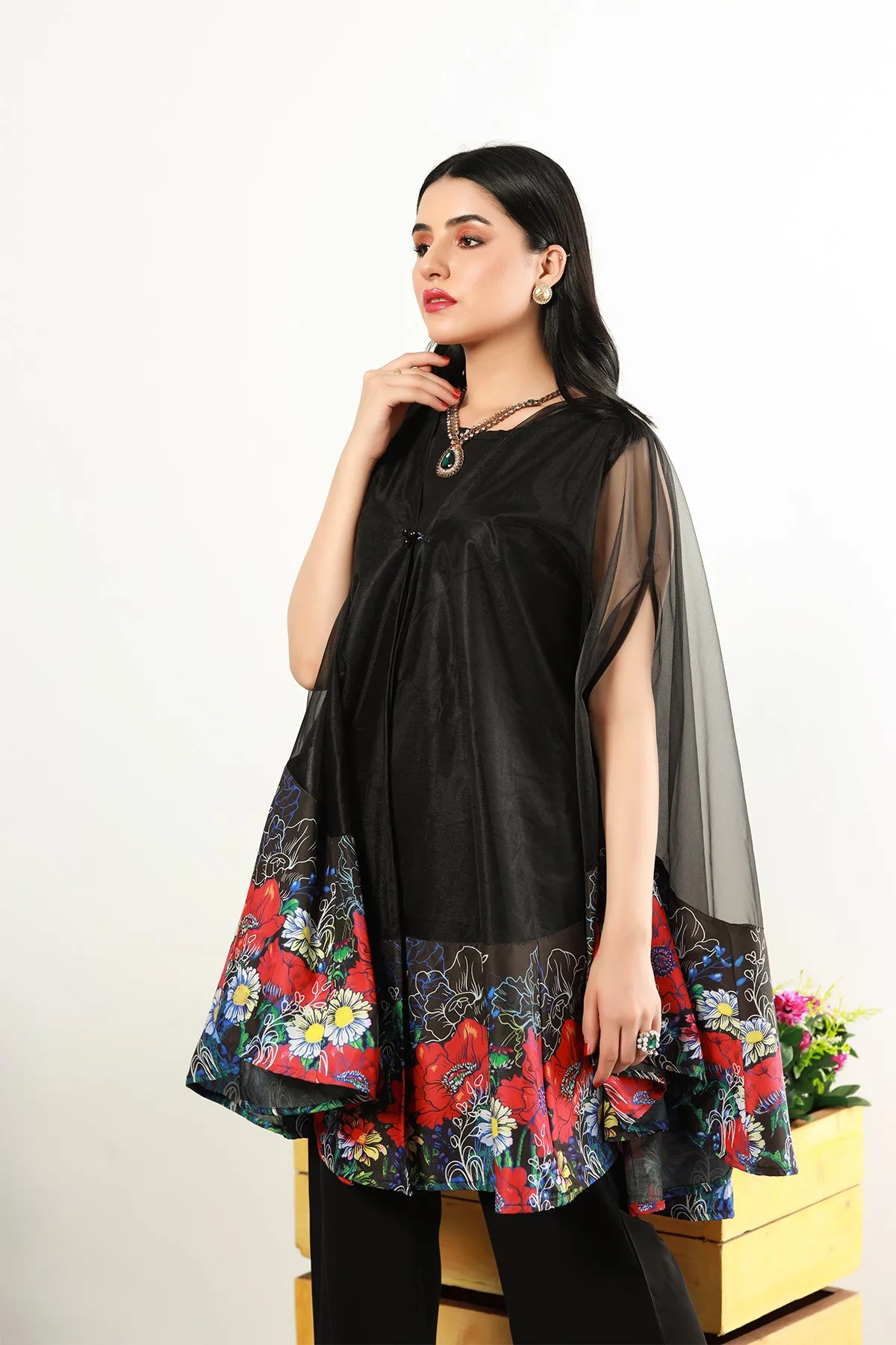 Evangeline Organza Shrug (3 PC Set) - P22 - WSG0005