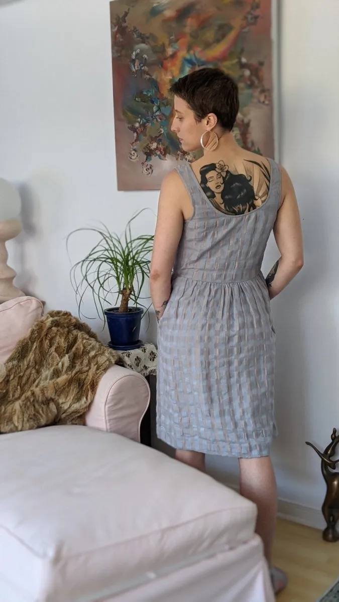 Eve Gravel Pearl Dress - Aqua & Taupe (In Store)
