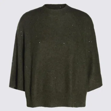 FABIANA FILIPPI Boxed 3/4 Sleeve Sweater