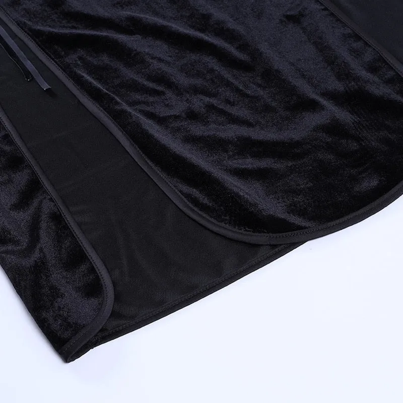 Funki Buys | Dresses | Women's Long Gothic Velvet Spilt Dress