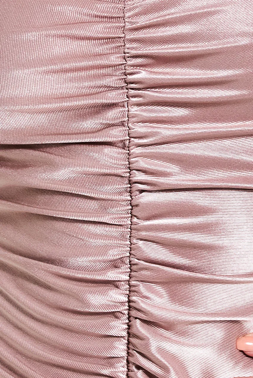 Goddiva Off The Shoulder Ruched Mini