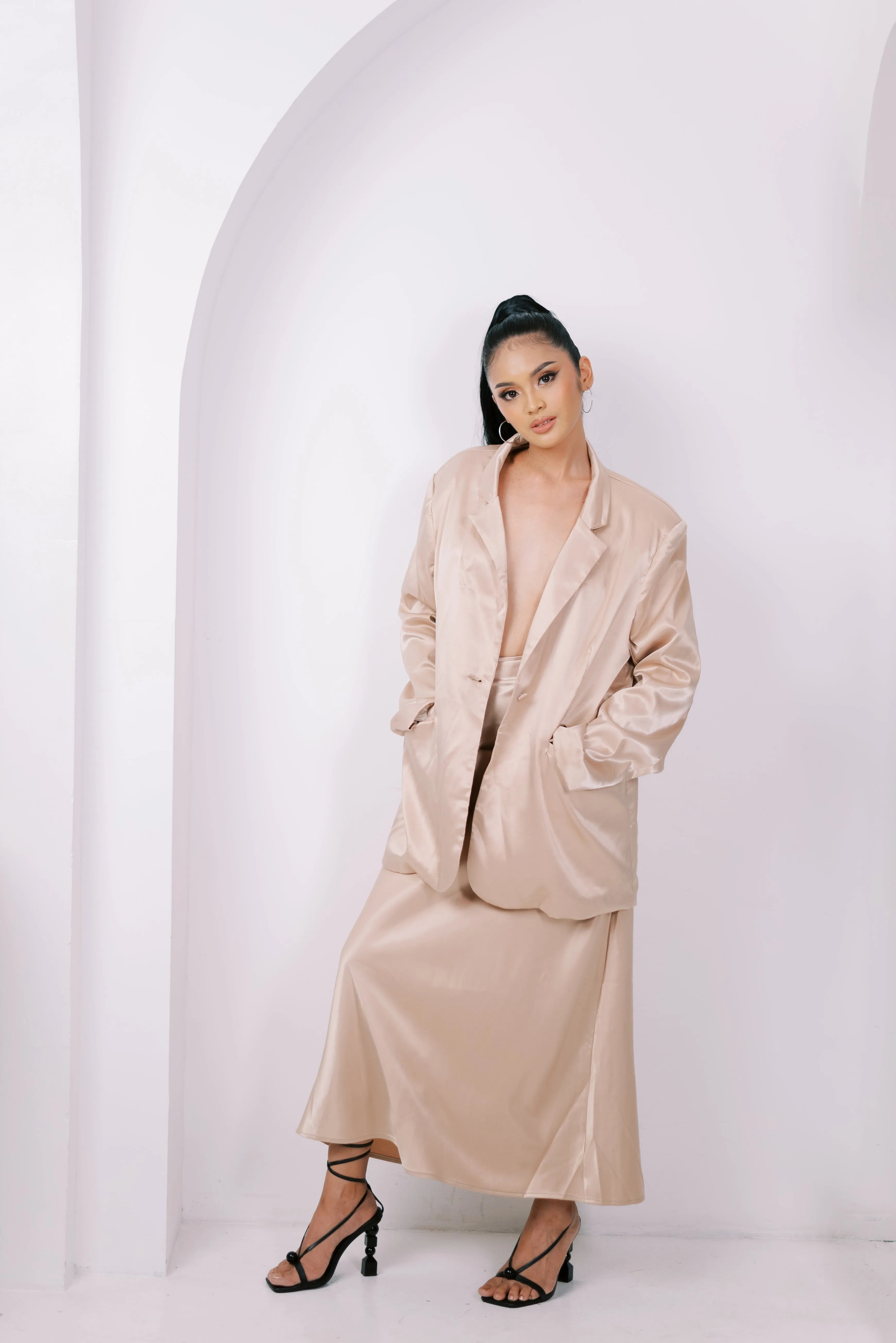 GS Party: Tracy Oversized Blazer and Maxi Skirt Set