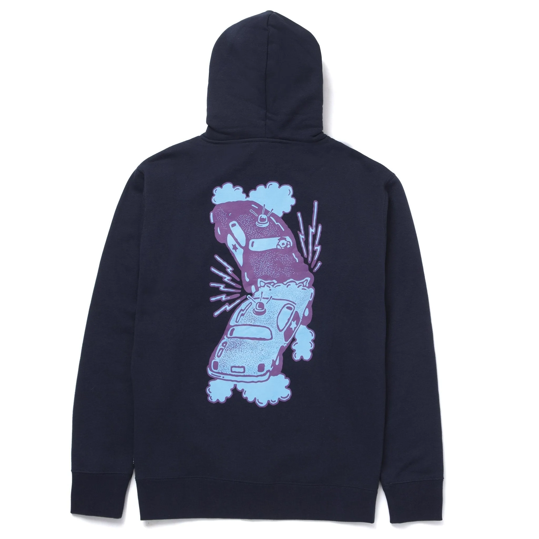 HUF COLLISION PULLOVER HOOD - NAVY BLAZER