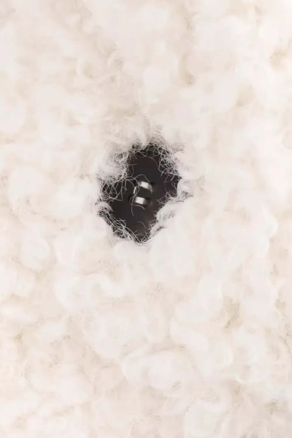 'Isla' V-Neck Detachable Scarf Buttoned Faux Fur Coat