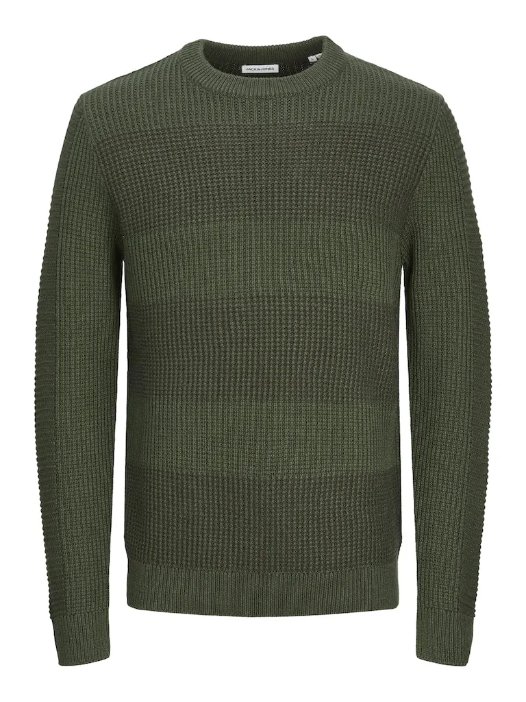 JACK & JONES JJHUGO KNIT CREW NECK Crockery