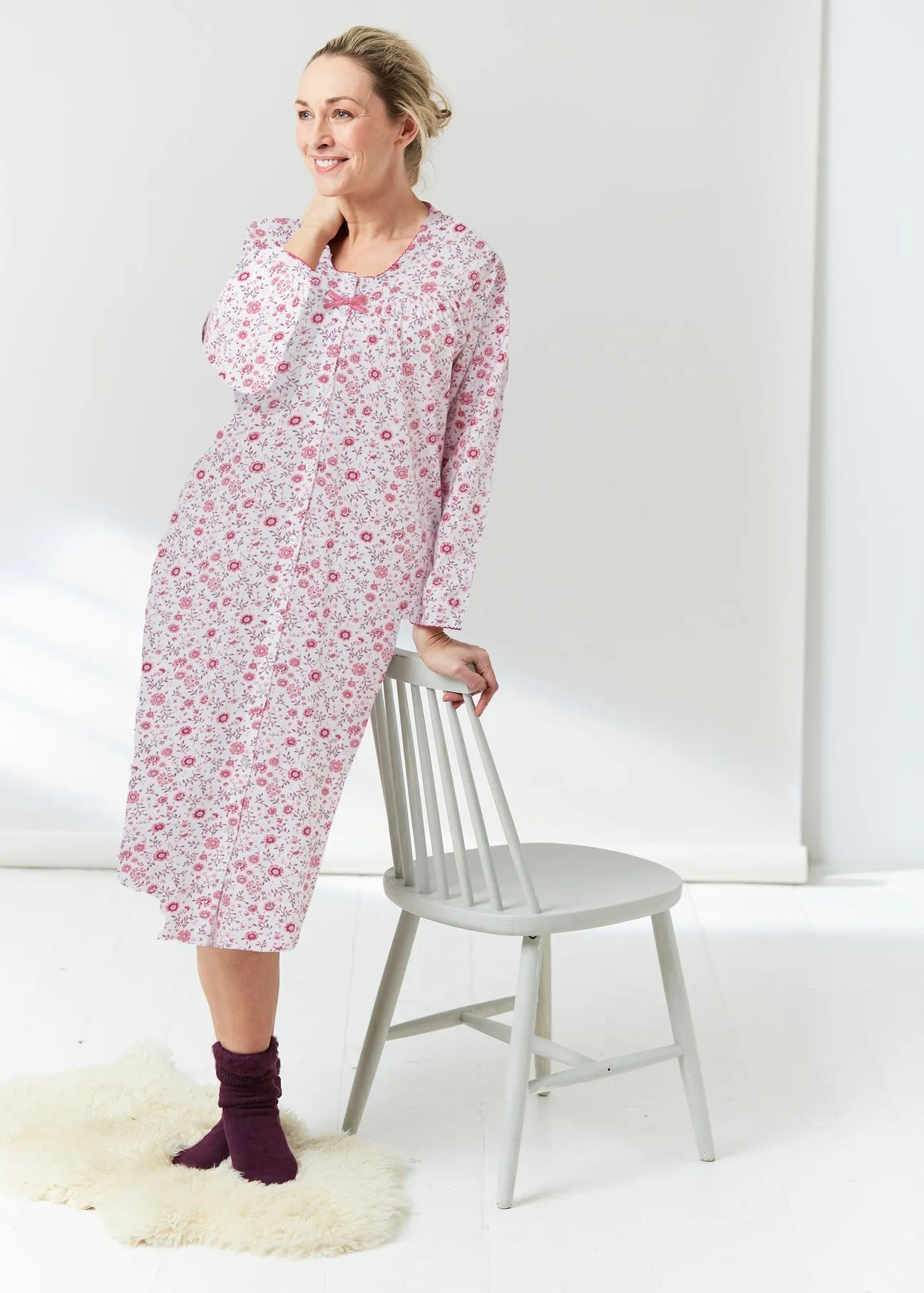 Janet Cotton Jersey VELCRO® Brand Fastening Nightdress