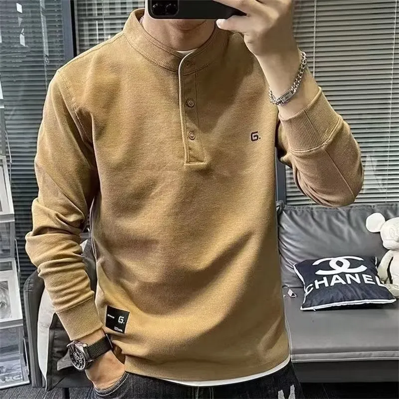 Jinquedai fall fits men Sweater Men's 2024 Pullover Autumn New Letter Embroidery Casual Korean Youth Loose Men's Fashion