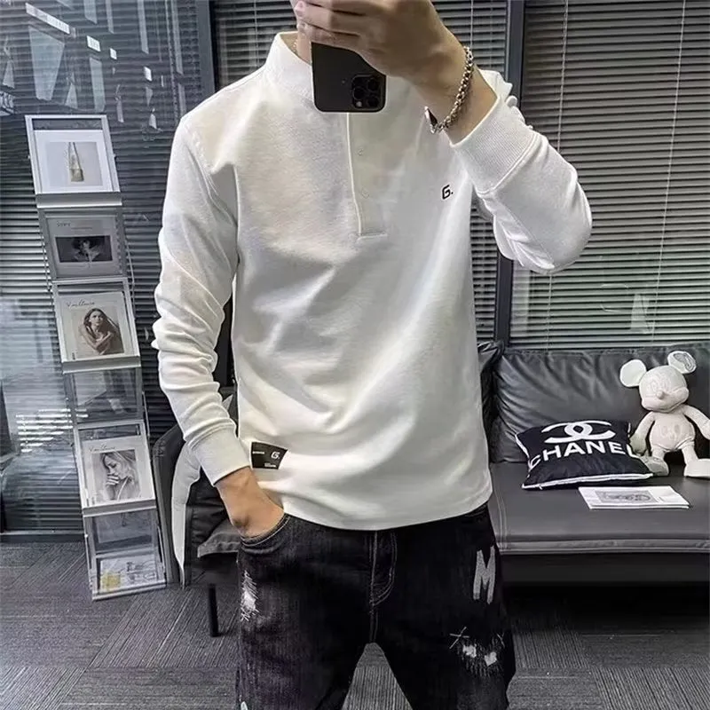 Jinquedai fall fits men Sweater Men's 2024 Pullover Autumn New Letter Embroidery Casual Korean Youth Loose Men's Fashion