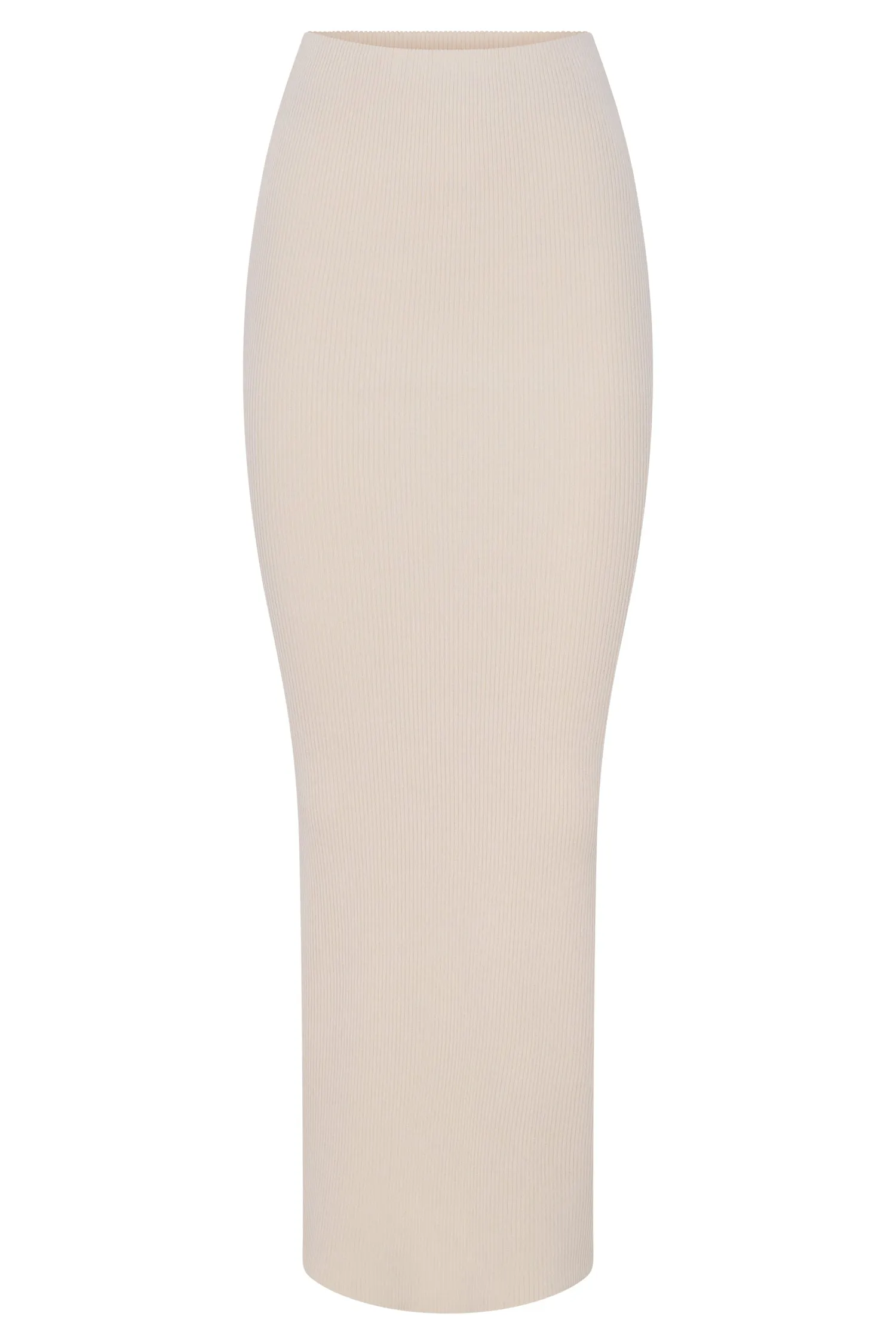 Kaesha Split Maxi Knitted Skirt - Bone
