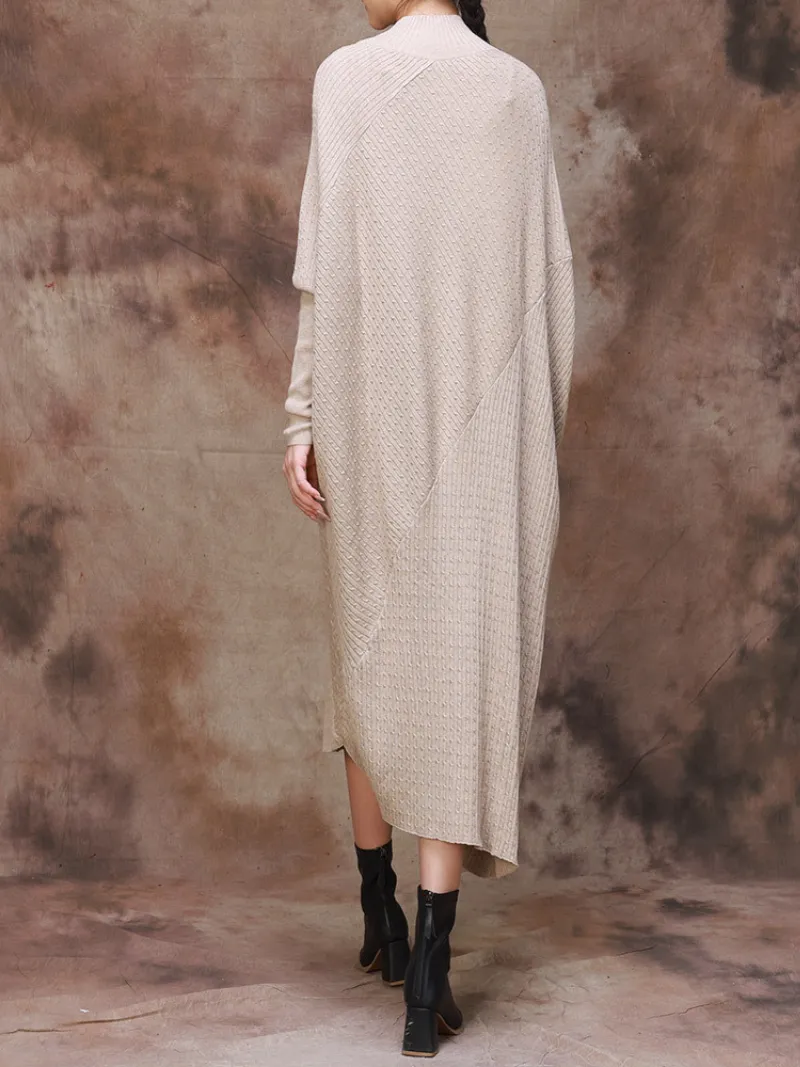 knitting Dolman Sleeve Collar A-line Style