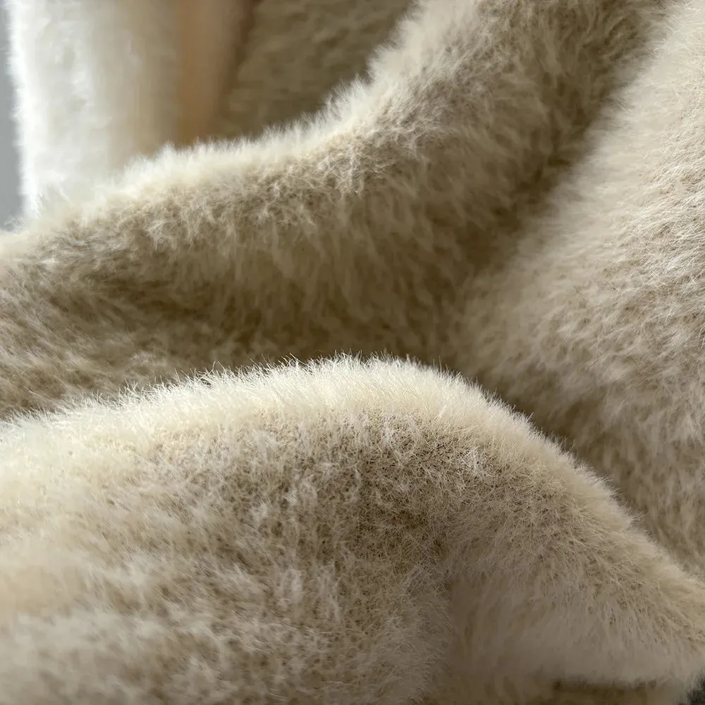 [Korean Style] 3 Colors Loose Fit Fluffy Pullover Sweater