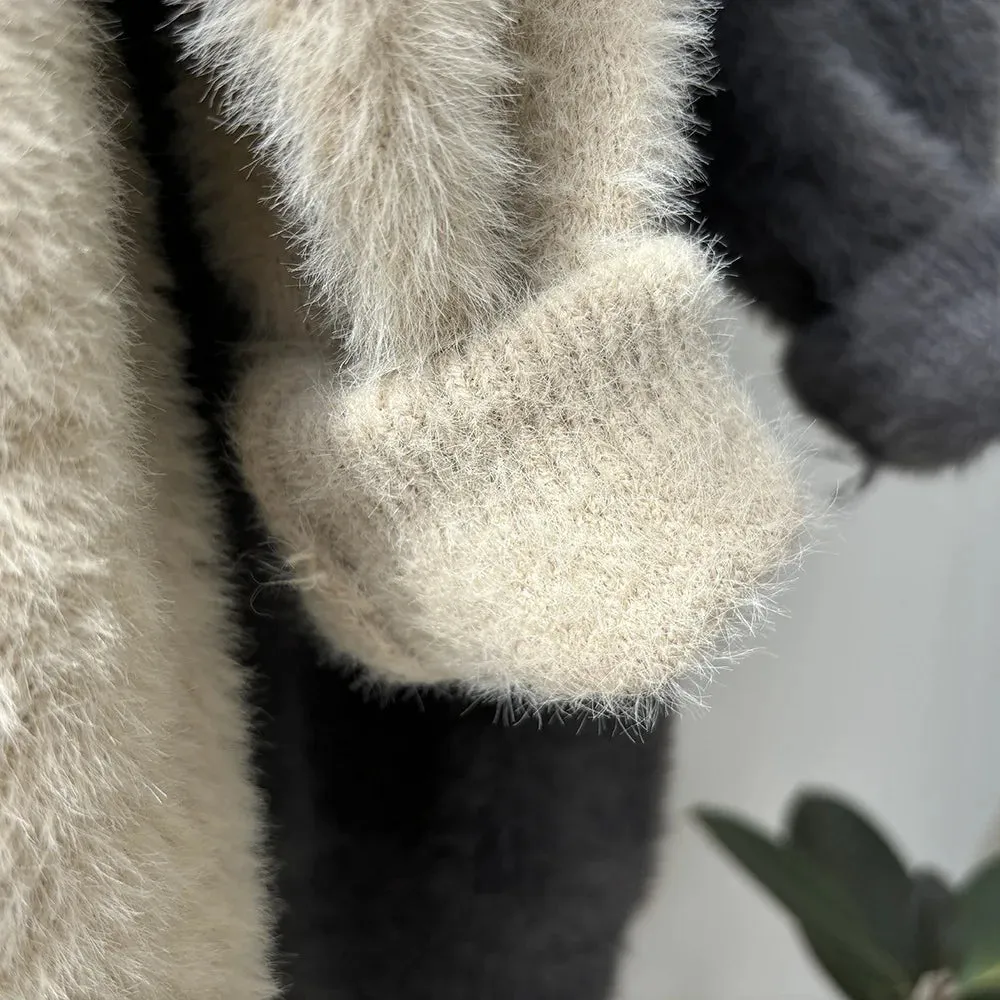 [Korean Style] 3 Colors Loose Fit Fluffy Pullover Sweater