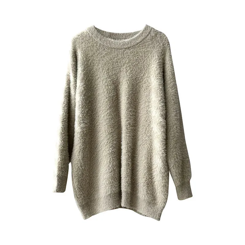 [Korean Style] 3 Colors Loose Fit Fluffy Pullover Sweater
