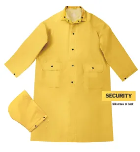 Liberty Uniform 580MYE Men's Yellow PVC-Poly Police-Security Raincoat with "SECURITY" on Back