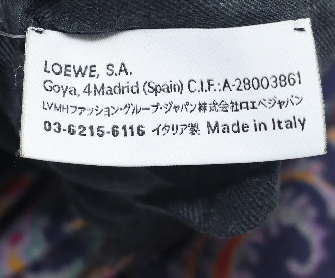 Loewe Black & Multicolor Print Shawl
