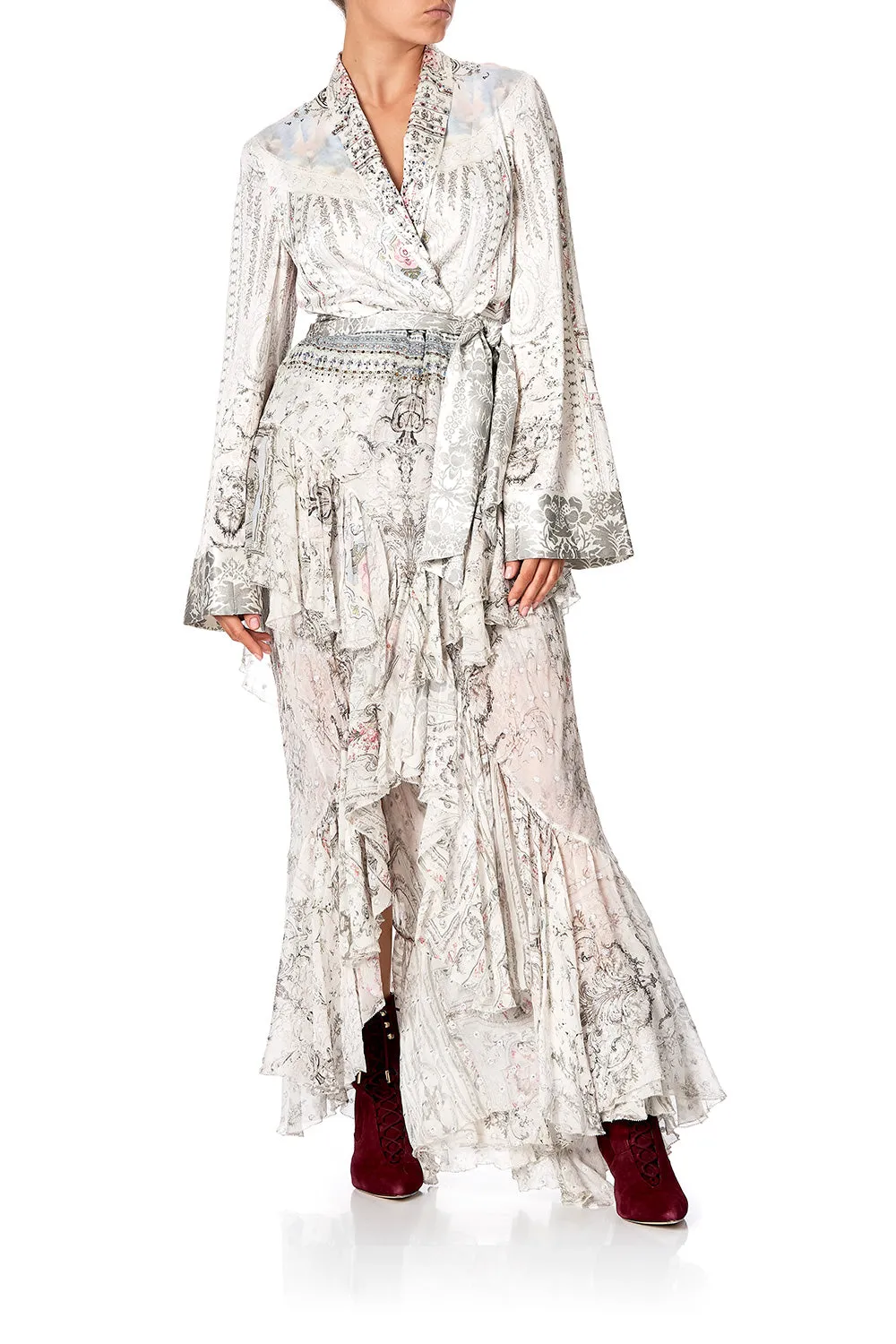 LOOSE JACKET WITH GODETS CRYSTAL CASTLE