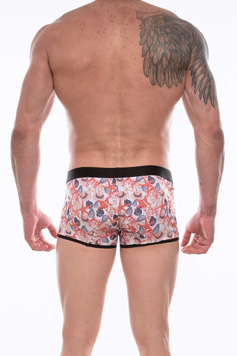 Men's Boxer Brief Underwear Featuring Seashell Design - By NDS Wear