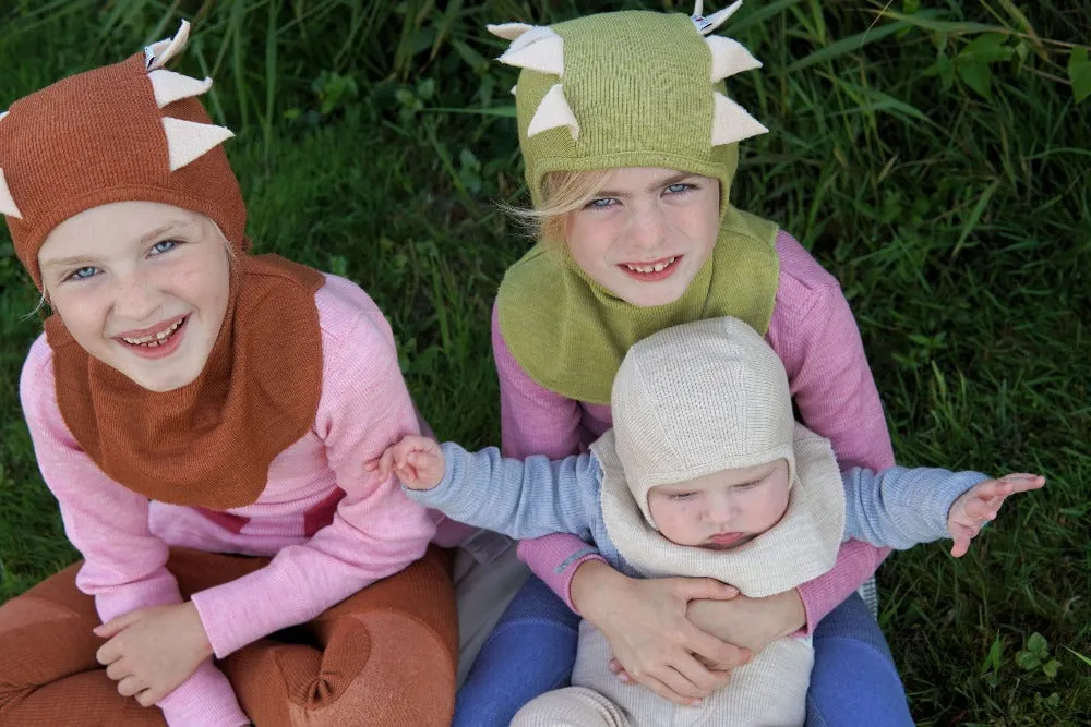 Natural Woollies Dino Hood Balaclava by ManyMonths