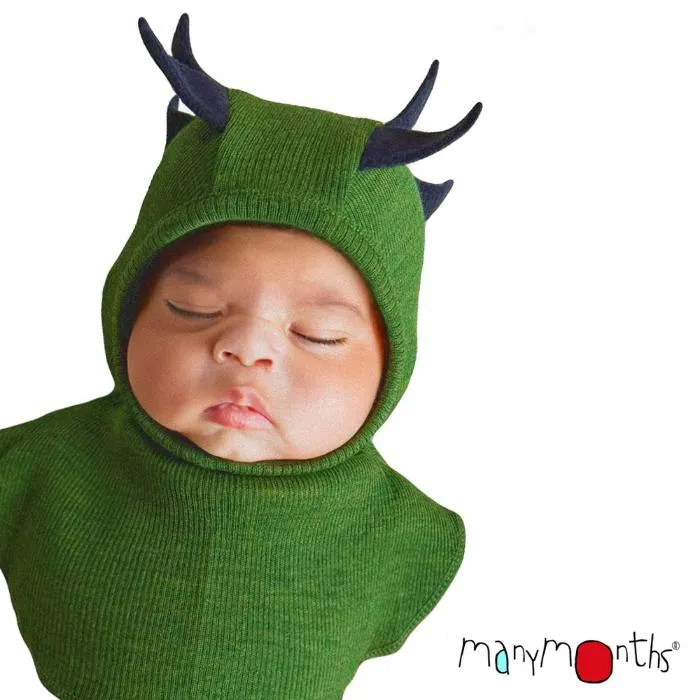 Natural Woollies Dino Hood Balaclava by ManyMonths