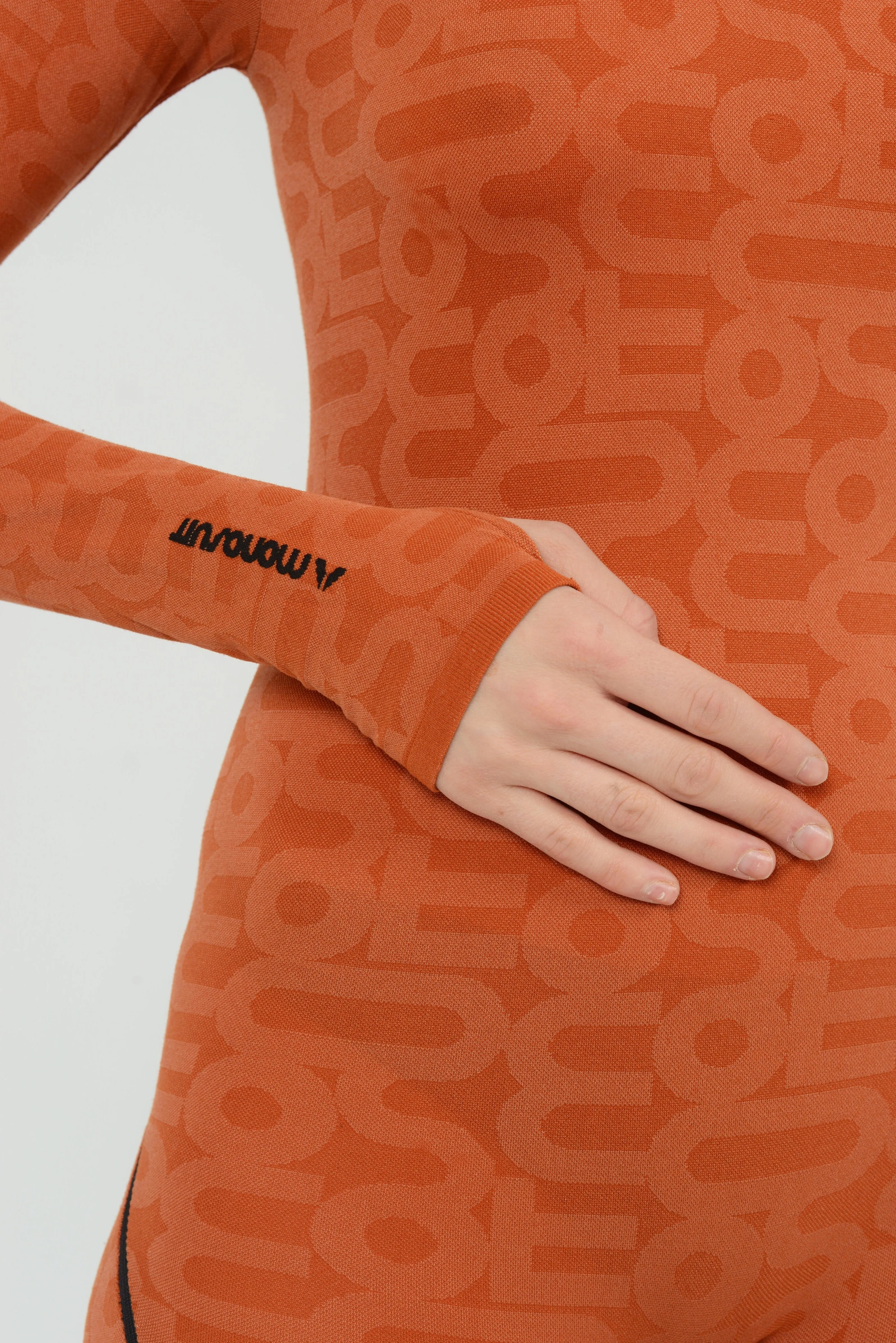 Orange Turtleneck Long Sleeve Full ECO Bodysuit