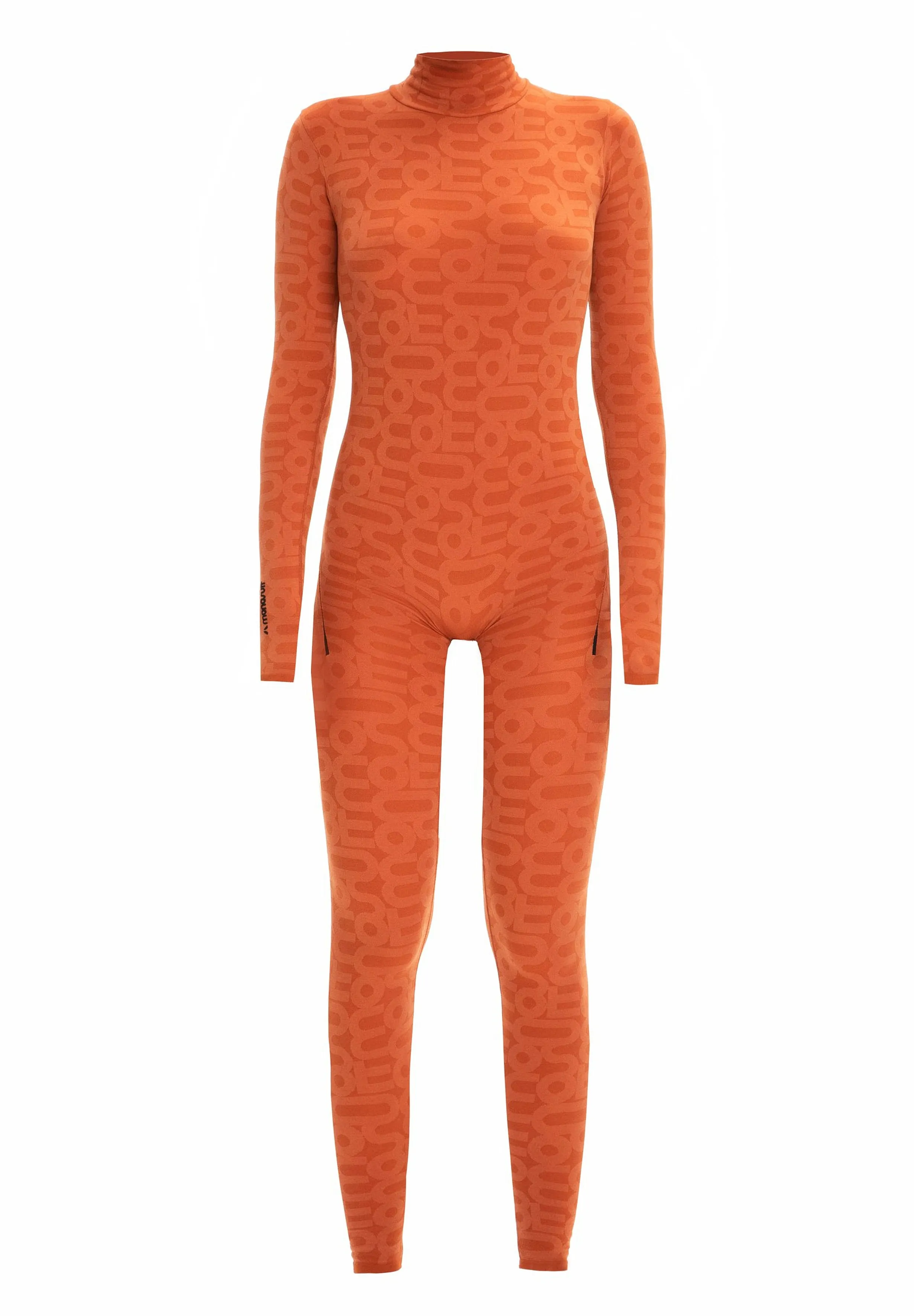 Orange Turtleneck Long Sleeve Full ECO Bodysuit