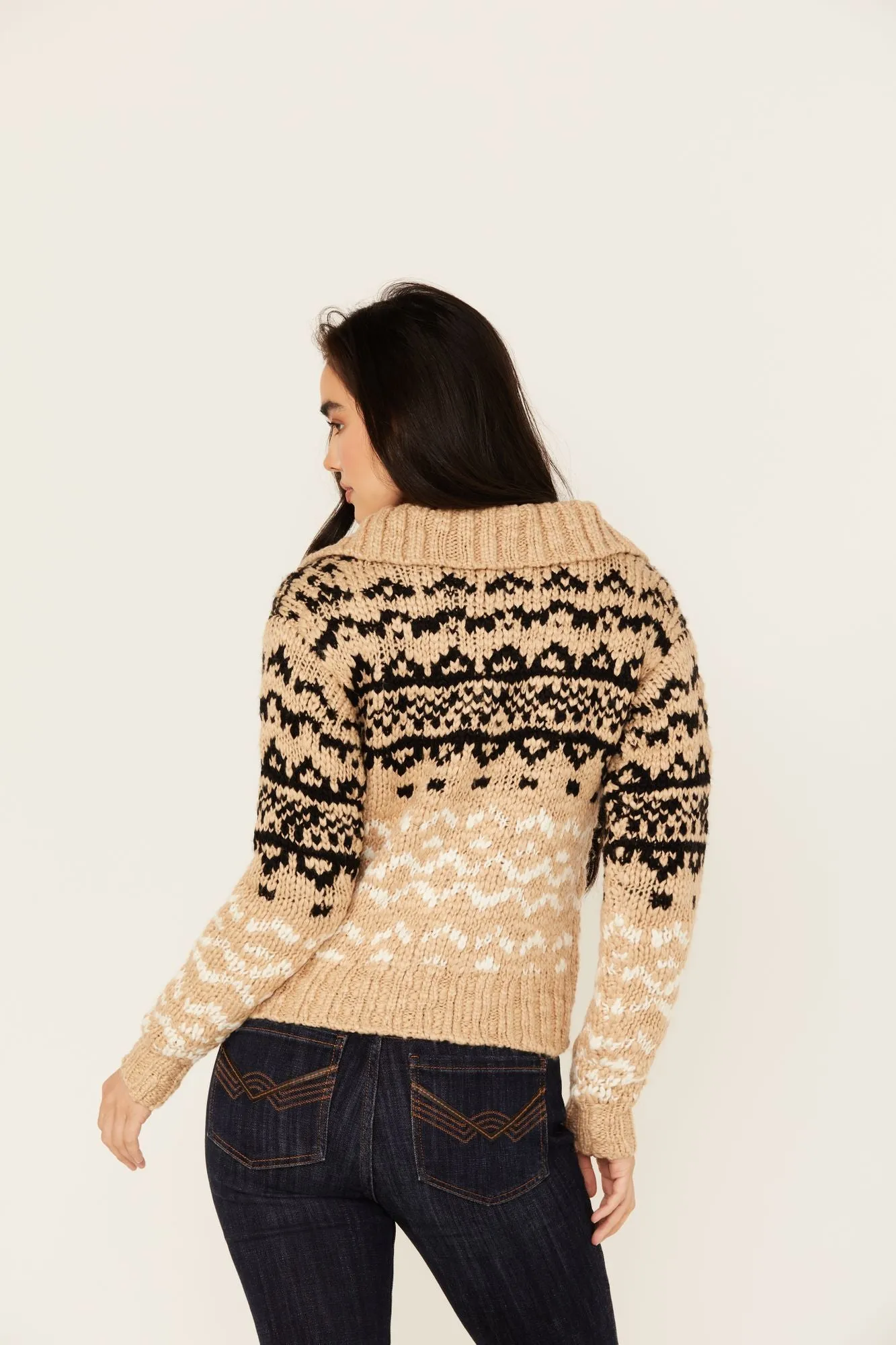 Otay Studded Southwestern Pullover Sweater