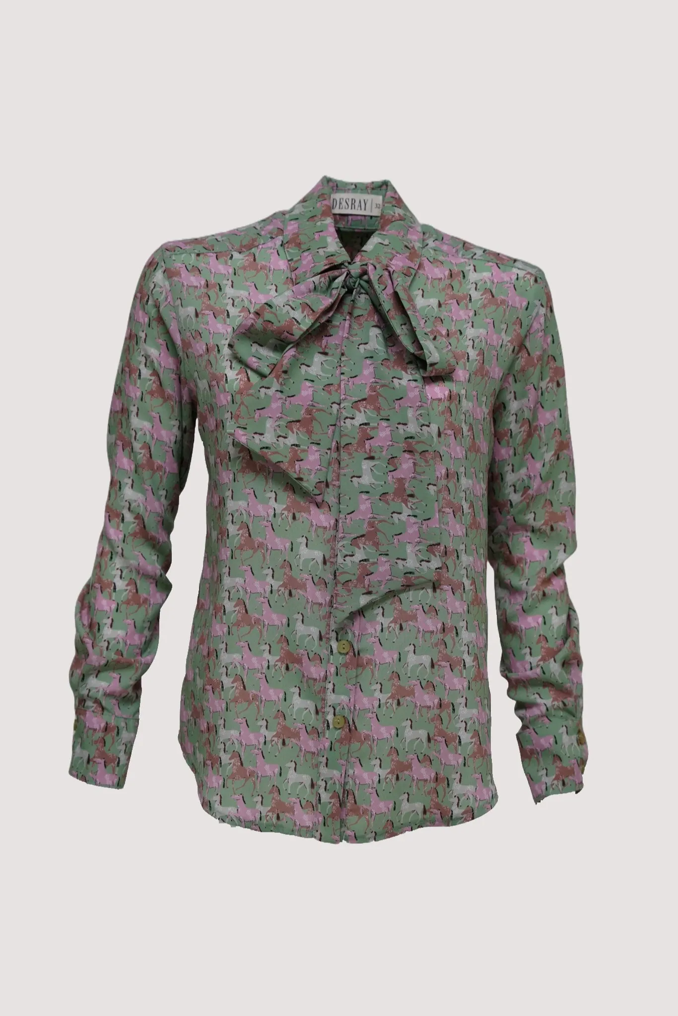 Pink Print Tie Shirt