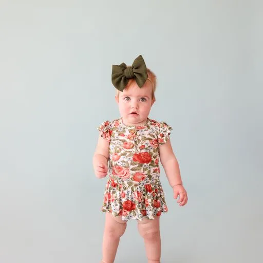 Posh Peanut Henley Twirl Skirt Bodysuit - Alma
