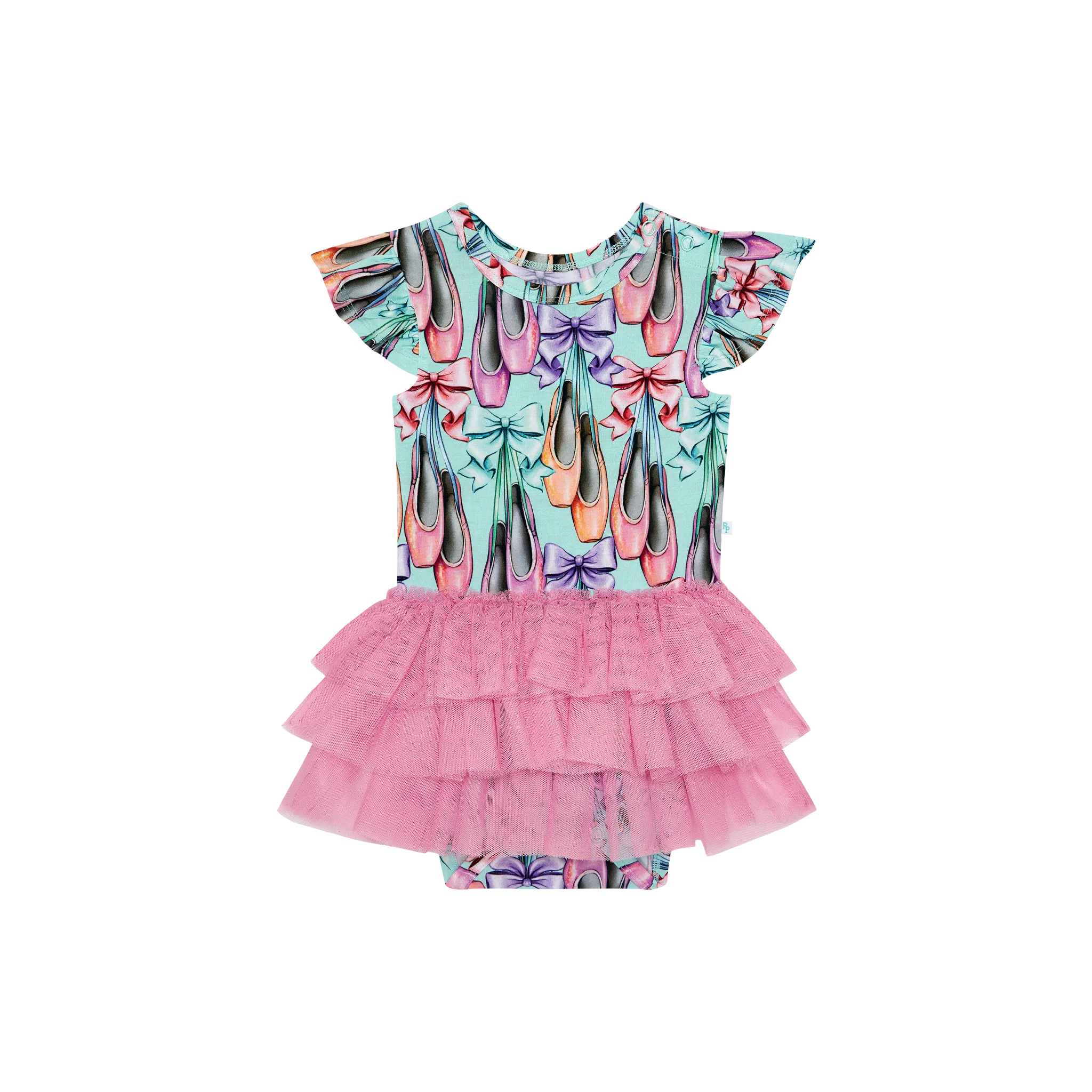 Posh Peanut Ruffled Cap Sleeve Tulle Skirt Bodysuit - Irina