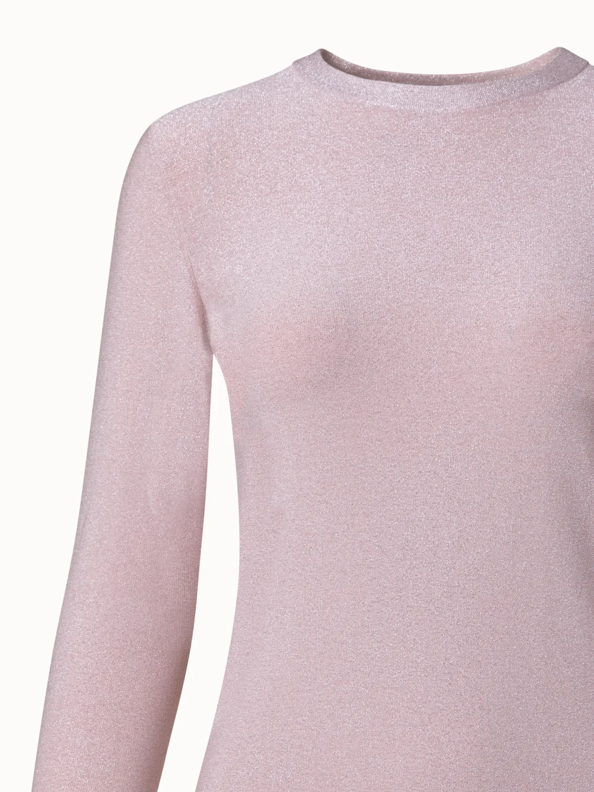 Pullover aus Seiden-Lurex-Stretch