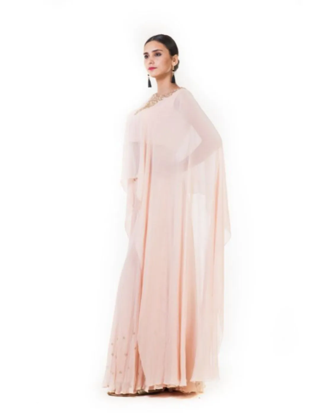 Rent Peach Cape Top & Sharara Set
