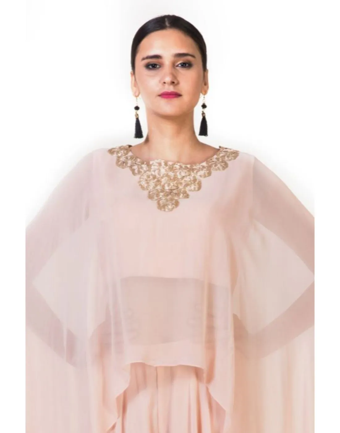Rent Peach Cape Top & Sharara Set
