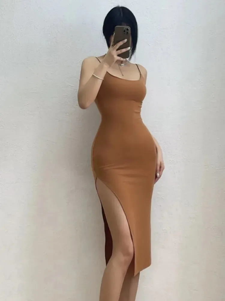 Summer Rose Beach Party Dress Y2k Long Dress Sleeveless Spaghetti Strap Sexy Maxi Bodycon Dresses Black Women Outfits Birthday
