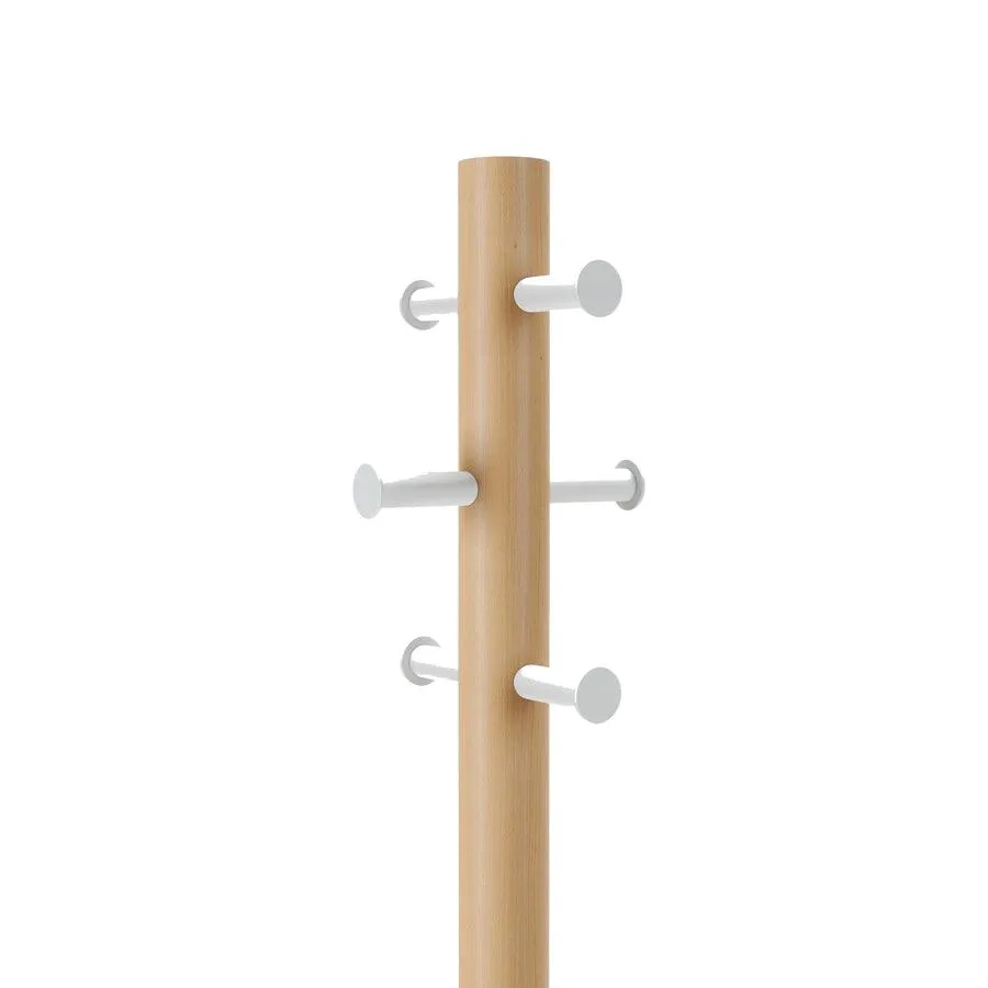 Umbra Pillar Stool Coat Stand - White/Oak