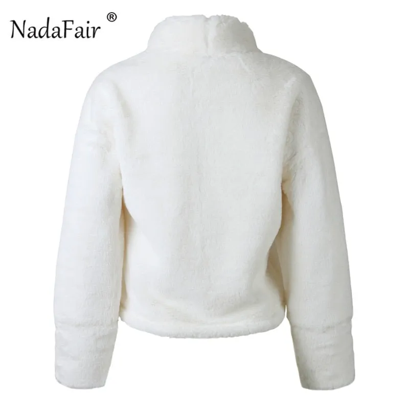 VenusFox Long Sleeve Turtleneck White Soft Pullover Tops