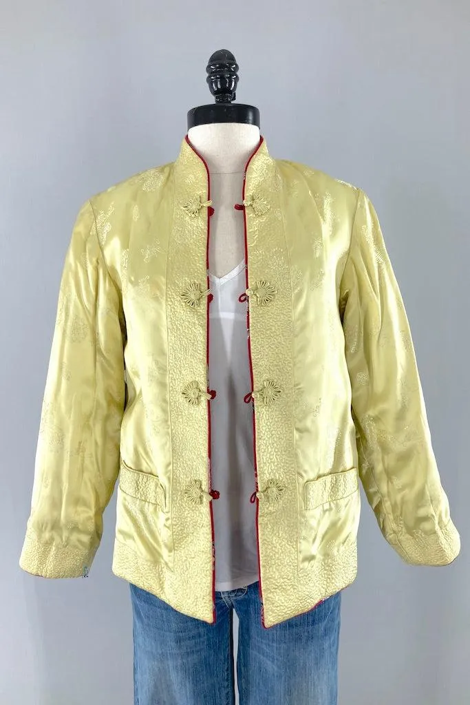 Vintage Reversible Red Satin Jacket