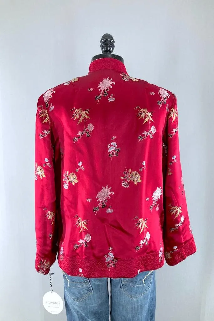Vintage Reversible Red Satin Jacket