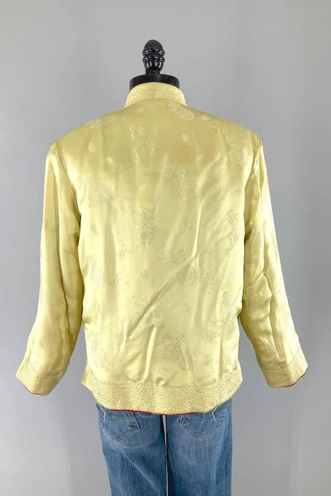 Vintage Reversible Red Satin Jacket